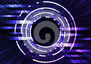 Circle digital pixel abstract background