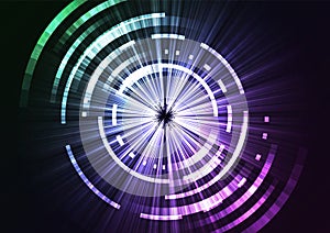 Circle digital pixel abstract background