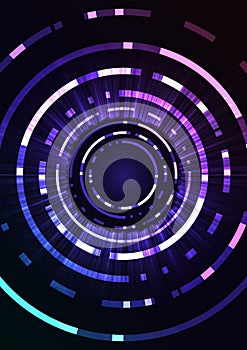 Circle digital pixel abstract background