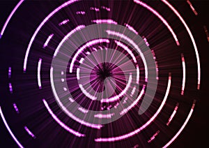 Circle digital pixel abstract background