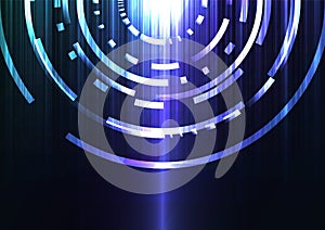 Circle digital pixel abstract background