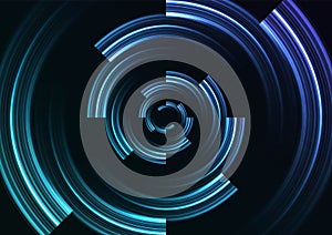 Circle digital pixel abstract background