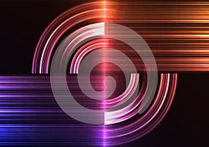 Circle digital pixel abstract background