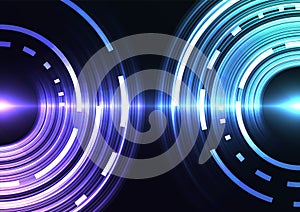 Circle digital pixel abstract background