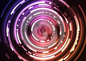 Circle digital pixel abstract background