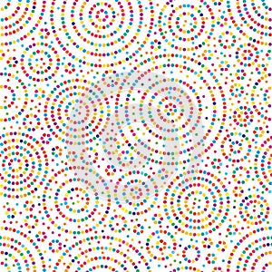 Circle dot colorful seamless pattern