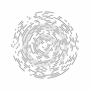 Circle dot halftone circular pattern illustration