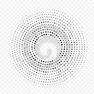 Circle dot halftone circular pattern vector white minimal gradient texture background photo