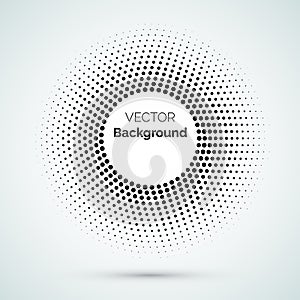 Circle dot halftone vector pattern background