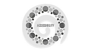 Circle of Dots with Accessibility Text
