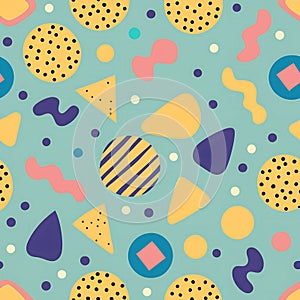 Circle with dots and many other geometrical shapes. photo