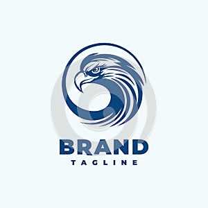Circle Eagle logo design template