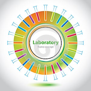 Circle element - laboratory tube - abstract background