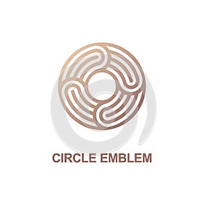 Circle emblem. Vector logo template