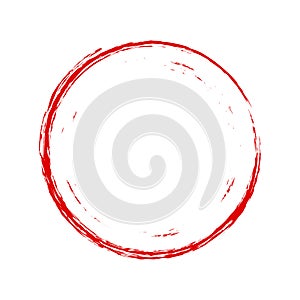 Circle empty brush vector prohibition sign. No symbol, do not sign, round symbol isolated on white photo