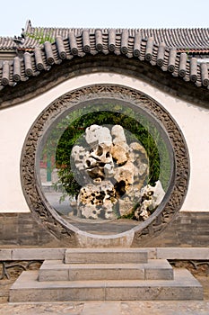 Circle entrance of Chinese garden