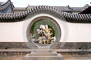 Circle entrance of Chinese garden