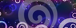 Circle fantasy horizontal banner RGB