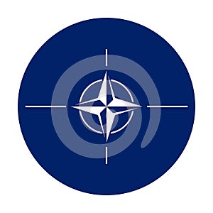 Circle flag of NATO - North Atlantic Treaty Organization