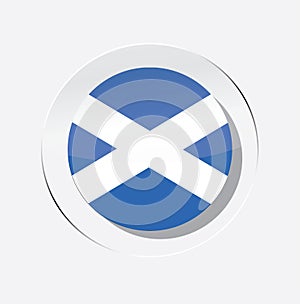 Circle flag vector illustration of a scottish country