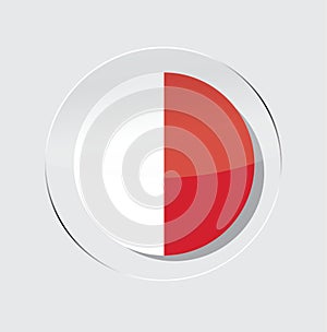 Circle flag vector illustration of the state of malta