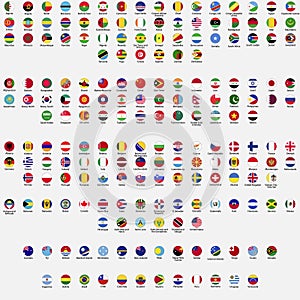 Circle flags of the world