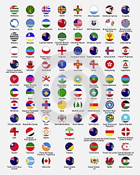 Circle flags of the world