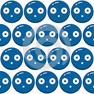 Circle Flat Bubble Facial Emoticon Seamless Pattern | Bufa Series photo