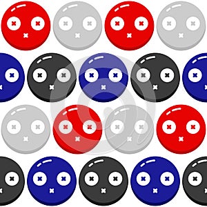 Circle Flat Bubble Facial Emoticon Seamless Pattern | Bufa Series photo