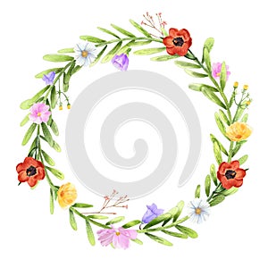 Circle flower frame