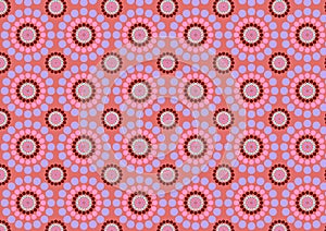 Circle flowers abstract pattern