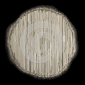 Circle in the form industrial metal 3D