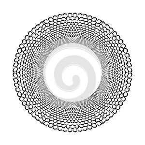 Circle frame. Abstract geometric rotation pattern