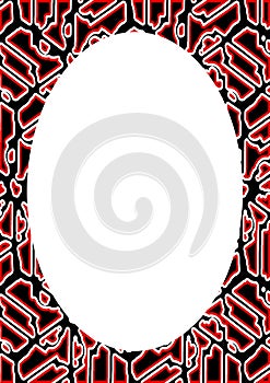 Circle Frame Background with Decorated Borders