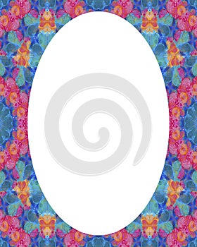 Circle Frame Background with Ornate Decorated Borders