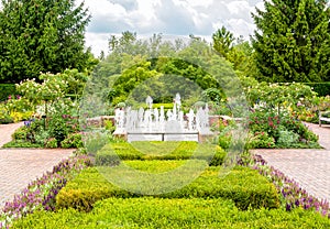 The Circle garden area at Chicago Botanic Garden, Glencoe,USA photo