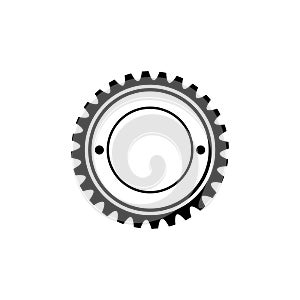 circle gear logo emblem vector logo design