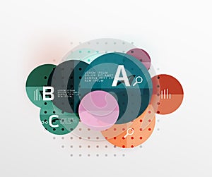 Circle geometric abstract background