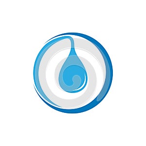 Circle geometric drop water design logo vector