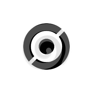 Circle geometric line dot logo vector