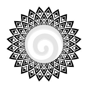 Circle geometric pattern. Decorative design element photo