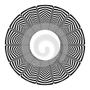 Circle geometric pattern. Design element. Lines texture