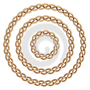 Circle golden frame.