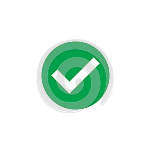 Circle green checkmark icon button