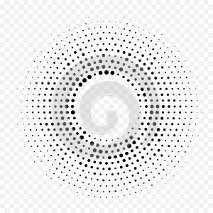 Circle halftone geometric dotted gradient pattern vector abstract white minimal texture background