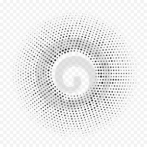 Circle halftone geometric dotted gradient pattern vector abstract white minimal texture background photo