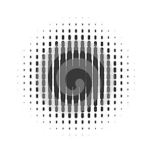 Circle halftone set. Modern dotted circles halftones. Black dotwork gradients. Vector illustration.