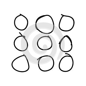 Circle hand drawn doodle style
