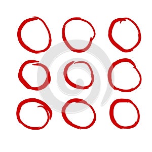 Circle hand drawn doodle style