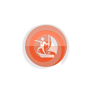 Circle icon - Businessman sailing